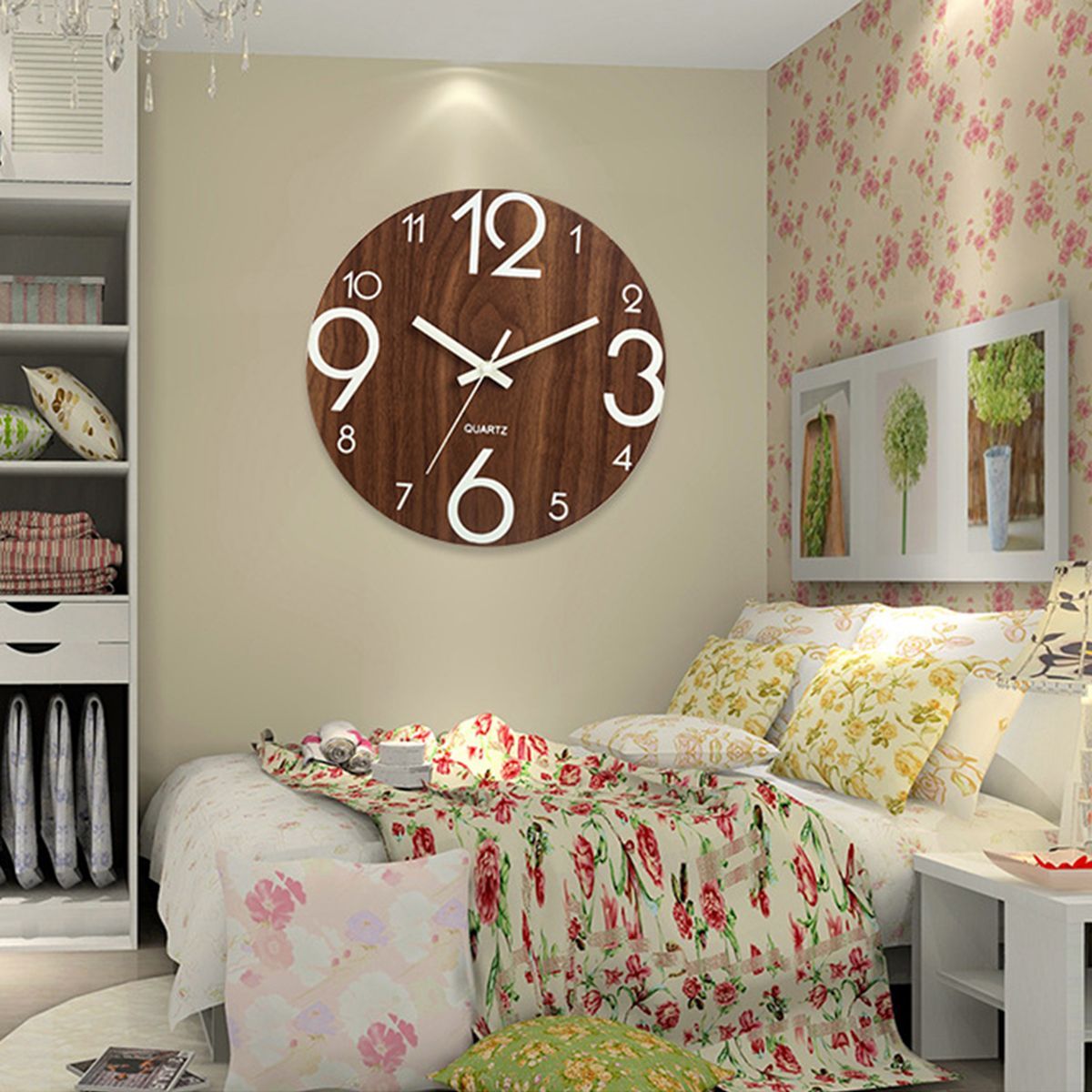 12quot-Luminous-Wall-Clock-Quartz-Wooden-Silent-Non-Ticking-Dark-Home-Room-Decor-1496359