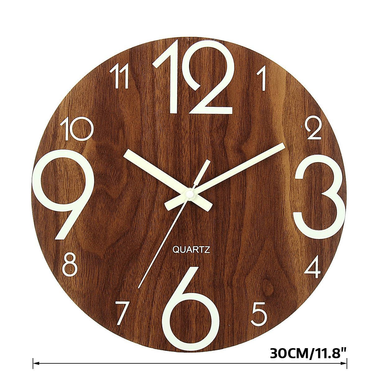12quot-Luminous-Wall-Clock-Quartz-Wooden-Silent-Non-Ticking-Dark-Home-Room-Decor-1496359