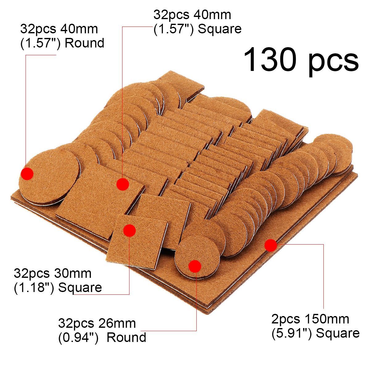 130Pcs-Adhesive-Felt-Furniture-Pads-Chair-Leg-Floor-Protect-Round-Square-Pad-1664274