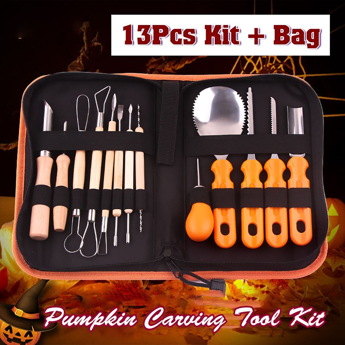 13PcsSet-Stainless-Steel-Halloween-Pumpkin-Carving-Sculpt-Tools-Kit-Party-Decor-1554839