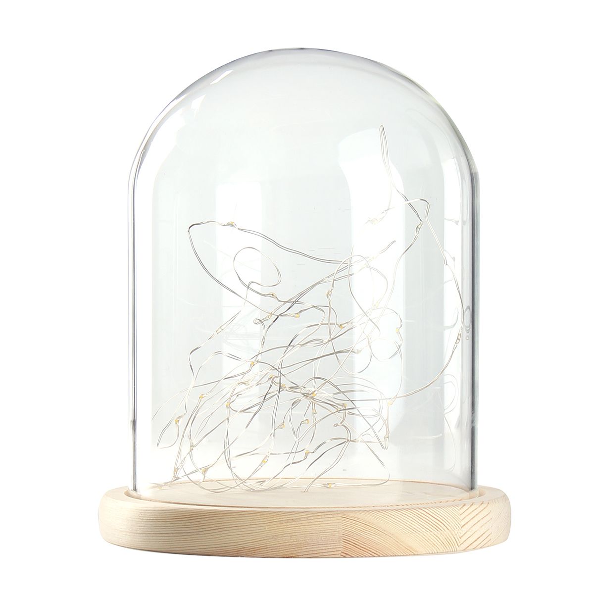 15185cm-Glass-Dome-Display-Jar-Clothe-Decor-Wooden-Base-w-Fairy-LED-Light-1363446
