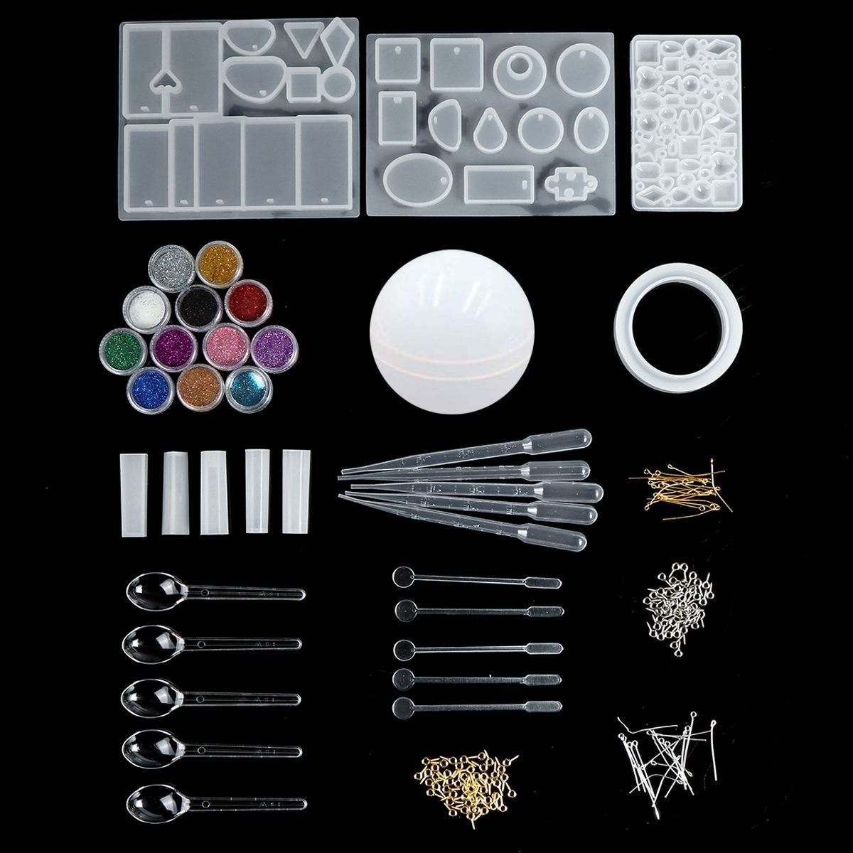 157PcsSet-DIY-Bracelet-Pendant-Epoxy-Mold-Set-Jewelry-Pendant-Silicone-Mould-Craft-1603014