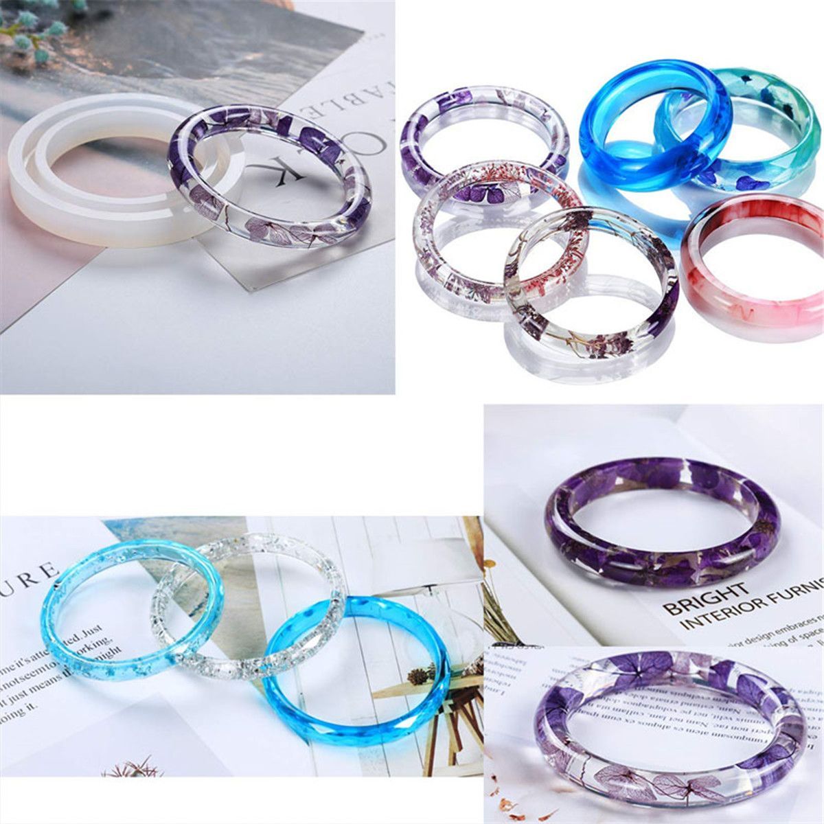 157PcsSet-DIY-Bracelet-Pendant-Epoxy-Mold-Set-Jewelry-Pendant-Silicone-Mould-Craft-1603014