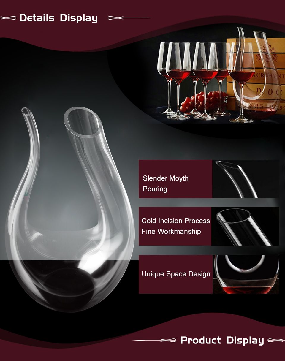 15L-Wine-Champange-Glass-Decanter-U-shaped-Bottle-Jug-Pourer-Aerator-Lead-Free-Crystal-Glass-1136894