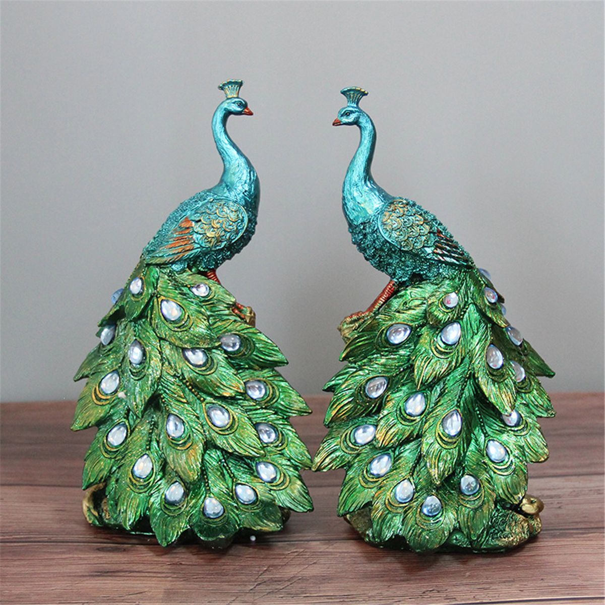 15x13x26cm-Peacock-Statue-Decorative-Home-Office-Art-Decorations-Desktop-Gift-1475553