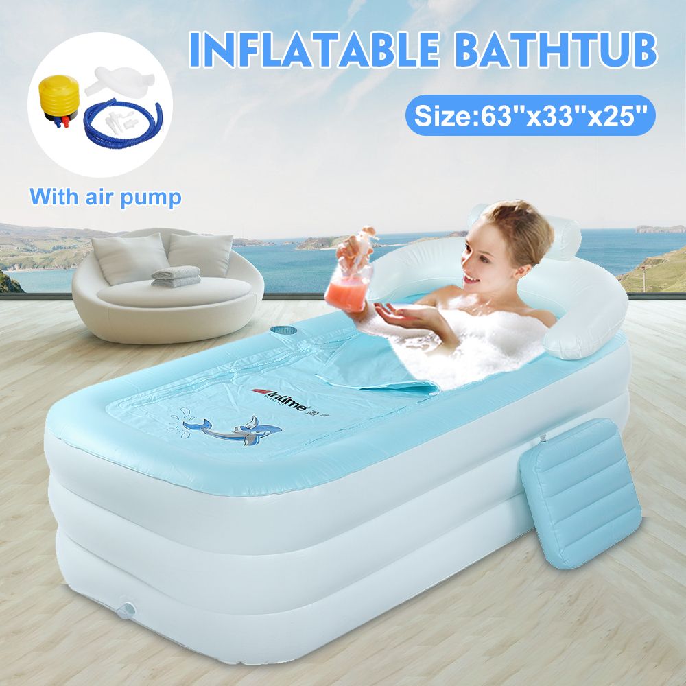 160x84x64cm-Foldable-Inflatable-PVC-Bathtub-With-Air-Pump-Multifunctional-Health-Bath-1734303