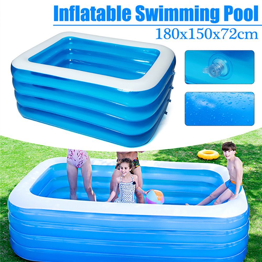 180cm150cm72cm-Four-Layer-Family-Inflatable-Swimming-Pool-Paddling-Pool-Summer-Swimming-Garden-Outdo-1660686