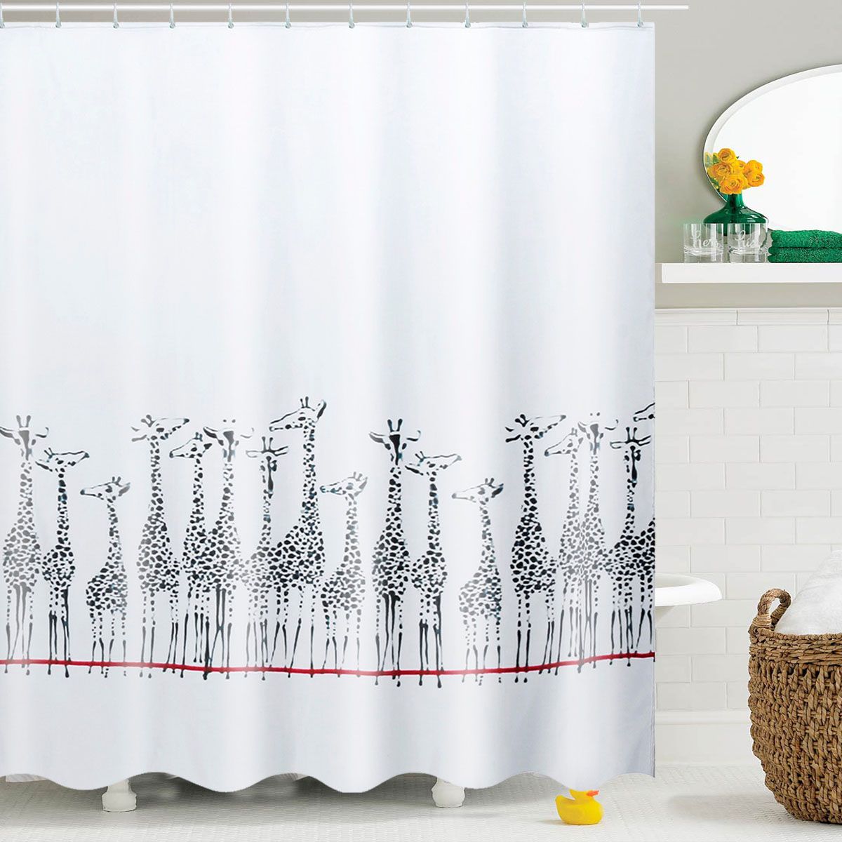 180x180cm-Giraffe-Bath-Fabric-Shower-Curtains-Waterproof-Lid-Toilet-Cover-Mat-1554536