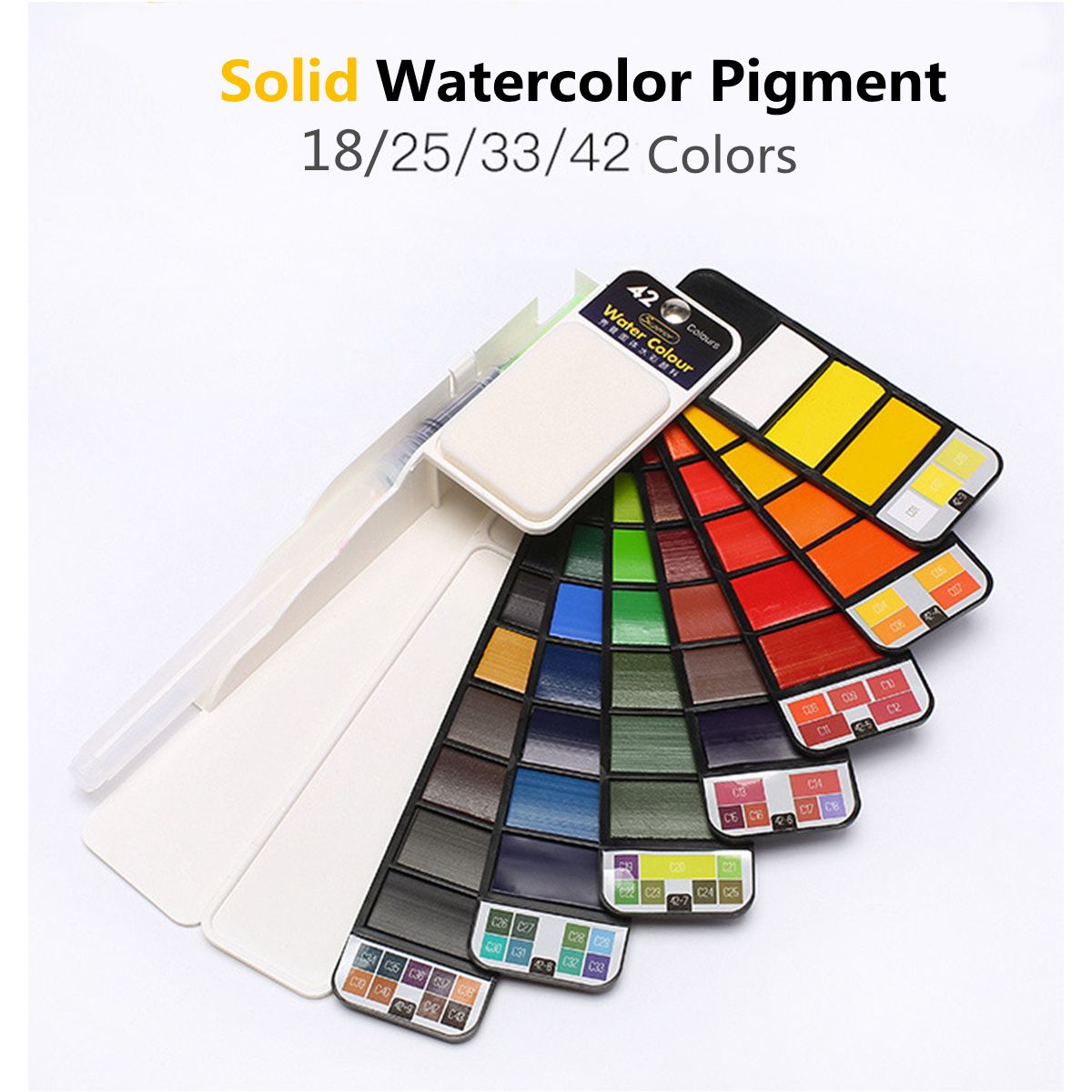 18253342-Acrylic-Paint-Portable-Solid-Watercolor-Pigment-Paint-Set-w-Water-Brush-1449161