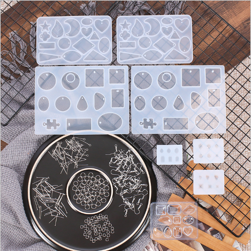 198pcs-Silicone-Mold-Making-Jewelry-Pendant-DIY-Resin-Casting-Craft-Tool-Kit-1739576