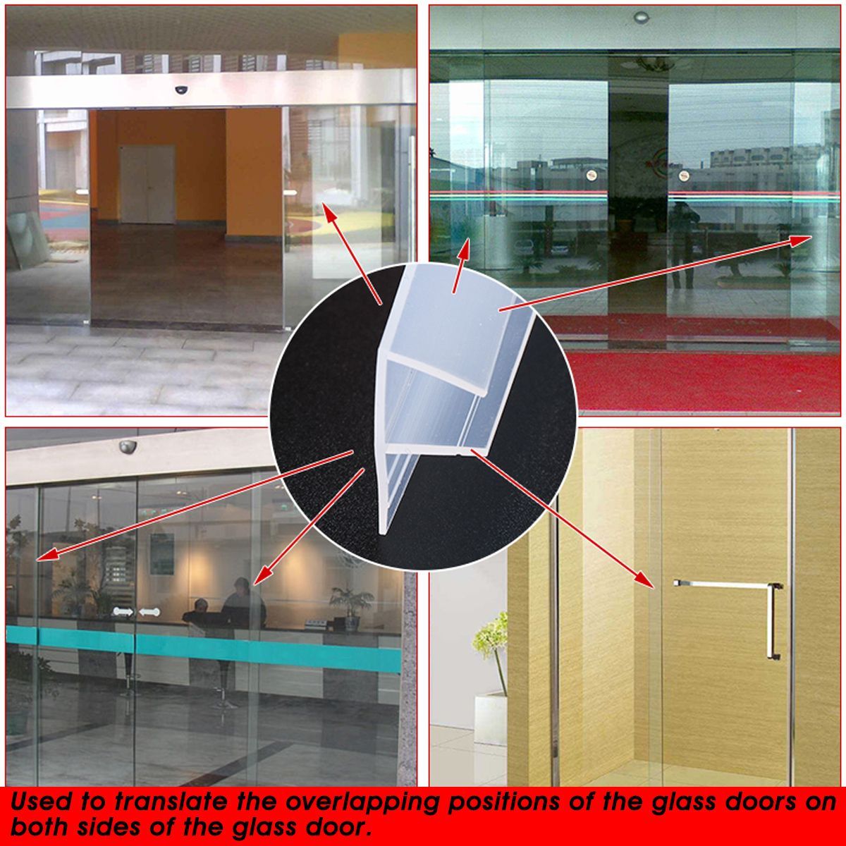 1M-F-Shape-Bath-Shower-Screen-Door-Window-Water-Sealing-Strip-Straight--681012mm-1561552