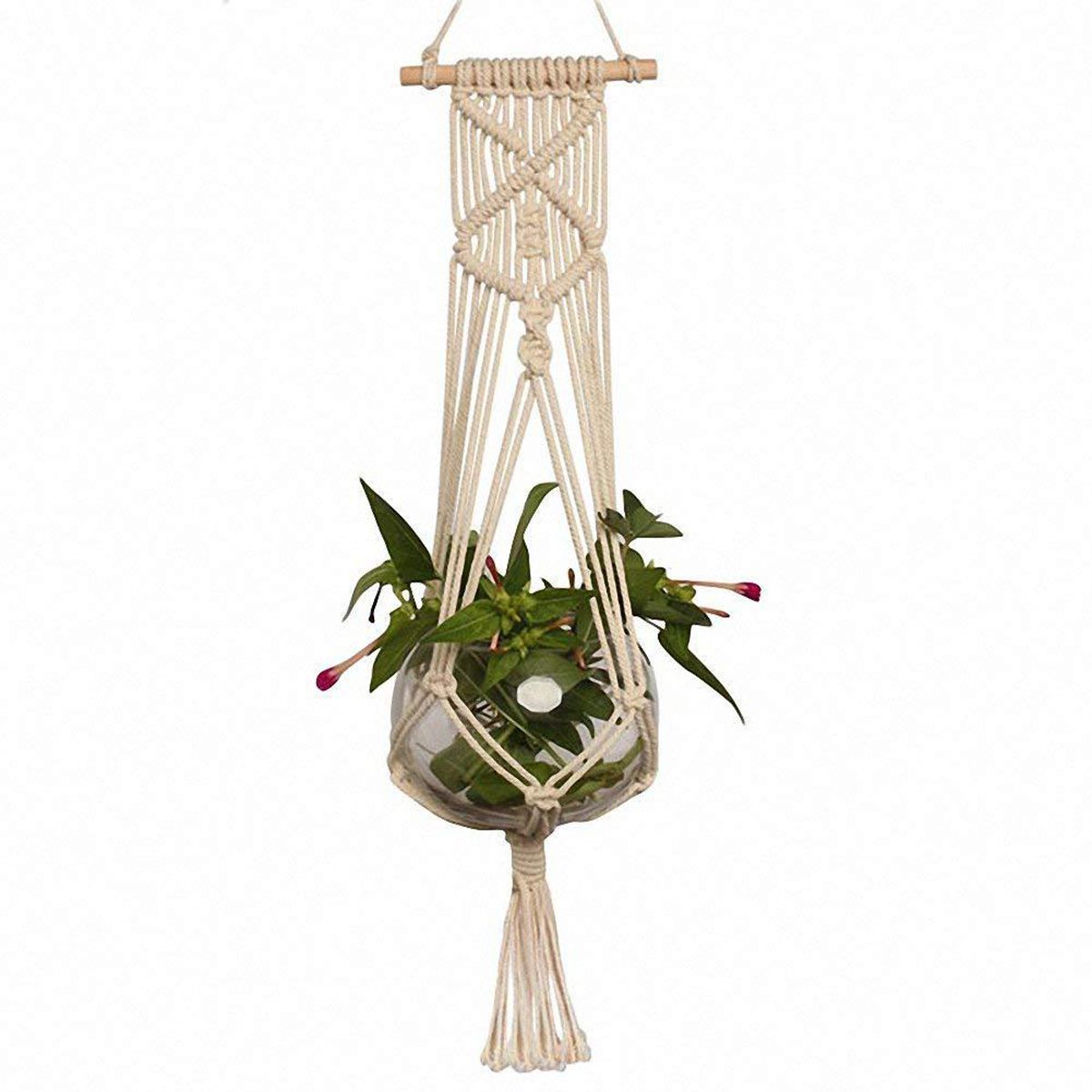 1M-Pot-Holder-Macrame-Plant-Hanger-Hanging-Basket-Hemp-Rope-Braid-Craft--Decoration-1730861