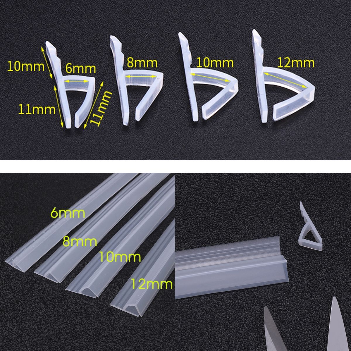1M-h-Shape-Bath-Shower-Screen-Door-Window-Water-Sealing-Strip-Straight--681012mm-1561554