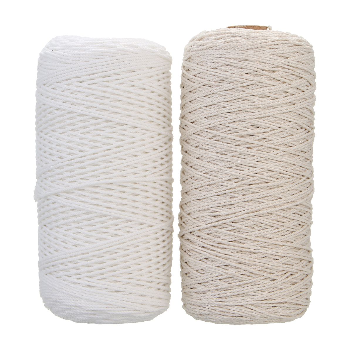 1mmx400m-Beige-White-Woven-Cotton-Rope-Braided-Wire-1362314