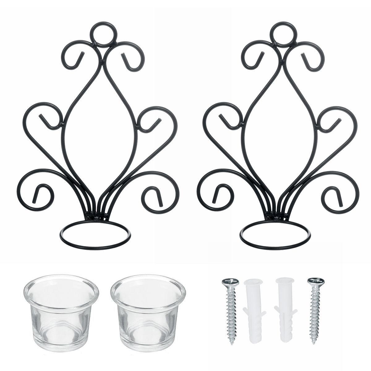2-Pack-Metal-Iron-Candlestick-Wall-Hanging-Candle-Holder-Home-Decor-Ornaments-1683329