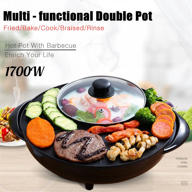 2-in1-1700W-Electric-Hot-Pot-BBQ-Pan-Frying-Cook-Oven-Grill-Non-stick-Home-1711681