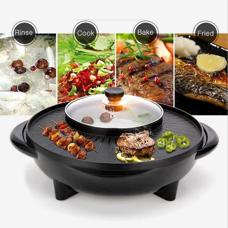 2-in1-1700W-Electric-Hot-Pot-BBQ-Pan-Frying-Cook-Oven-Grill-Non-stick-Home-1711681