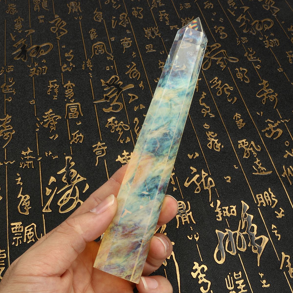 200mm-Natural-Asian-Rare-Citrine-Quartz-Crystal-Hexagonal-Wand-Point-Healing-Decorations-Gift-1394853