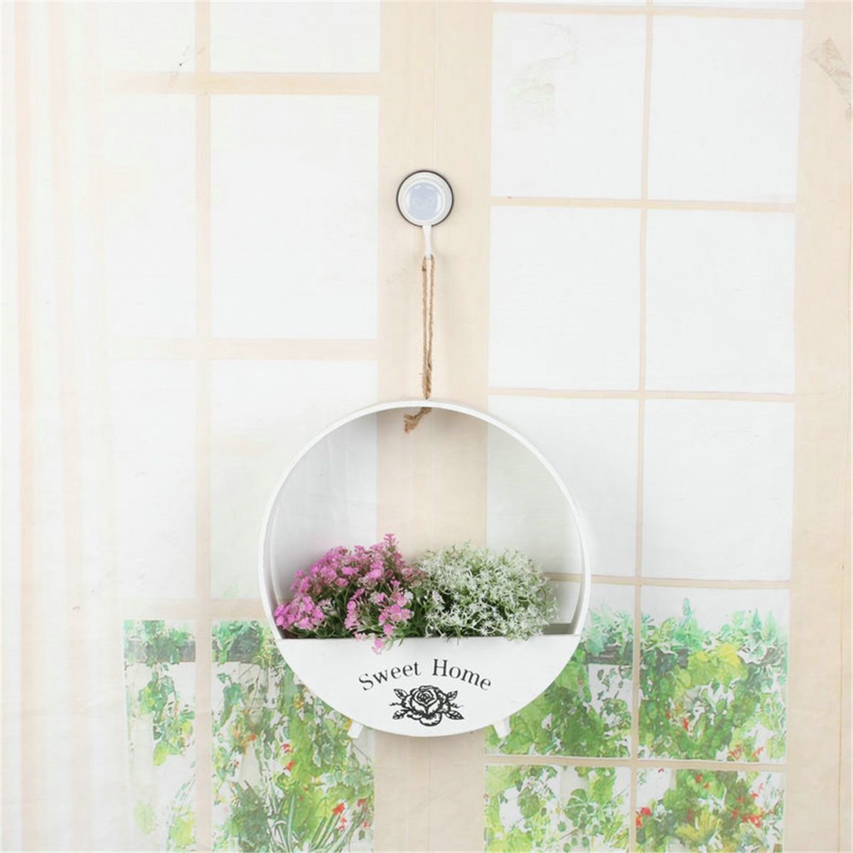 2025cm-Flower-Pot-House-Garden-Plant-Holder-Hanger-Wall-Hanging-Rope-Basket-1439669