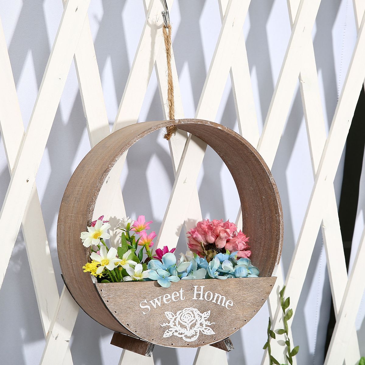 2025cm-Flower-Pot-House-Garden-Plant-Holder-Hanger-Wall-Hanging-Rope-Basket-1439669