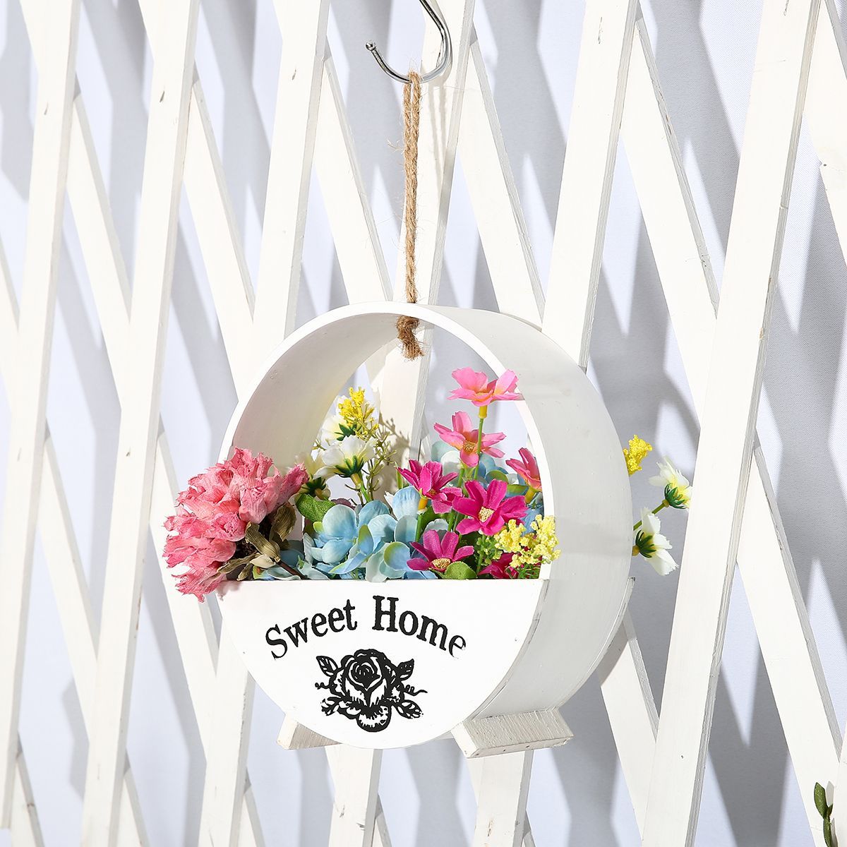 2025cm-Flower-Pot-House-Garden-Plant-Holder-Hanger-Wall-Hanging-Rope-Basket-1439669