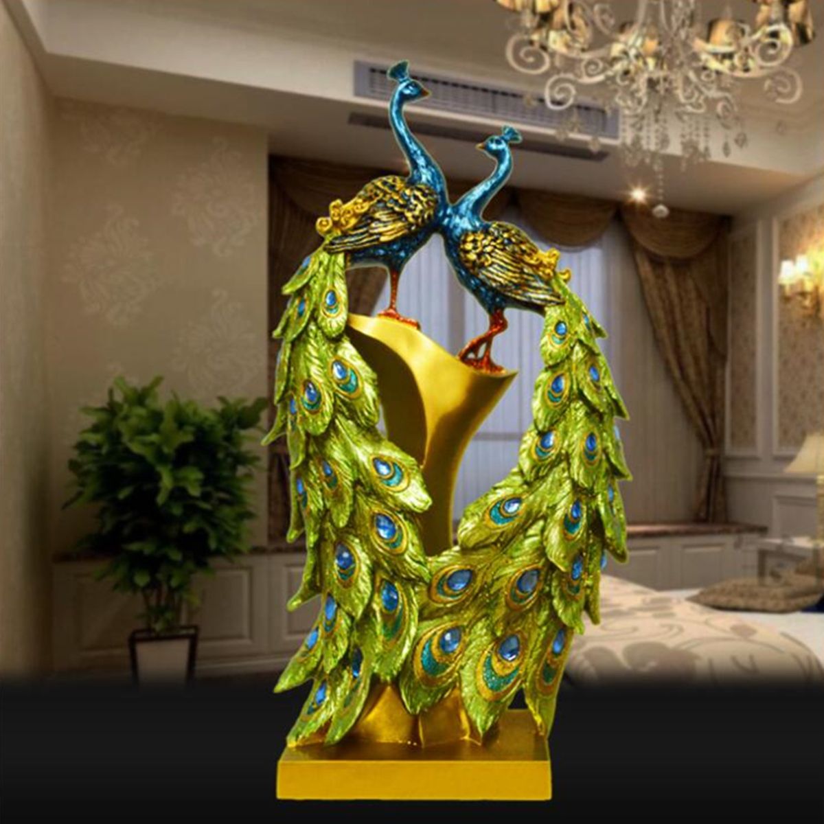 20x9x37cm-Peacock-Resin-Decor-Home-Decorations-Animal-Statue-Desktop-Living-Room-1477542
