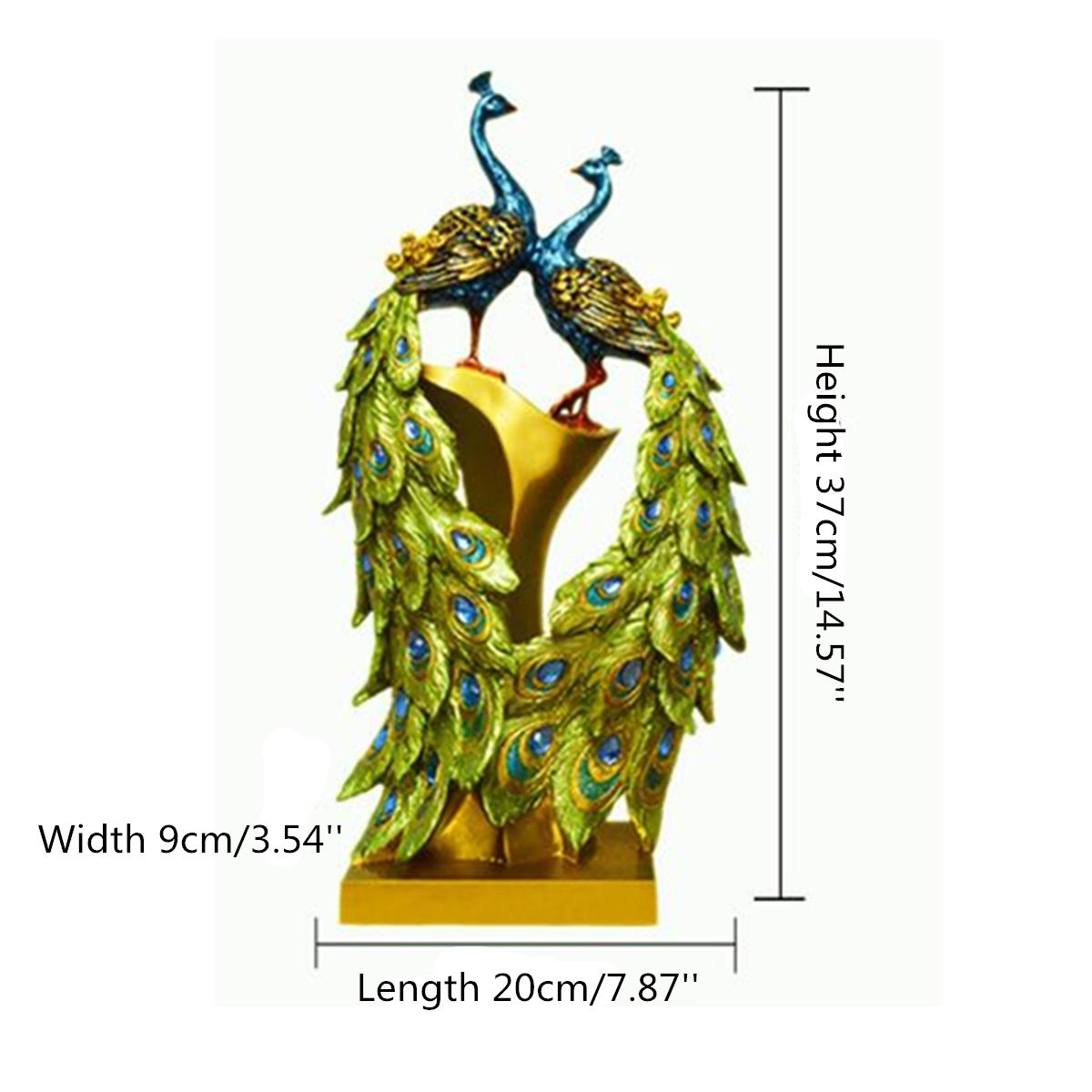 20x9x37cm-Peacock-Resin-Decor-Home-Decorations-Animal-Statue-Desktop-Living-Room-1477542