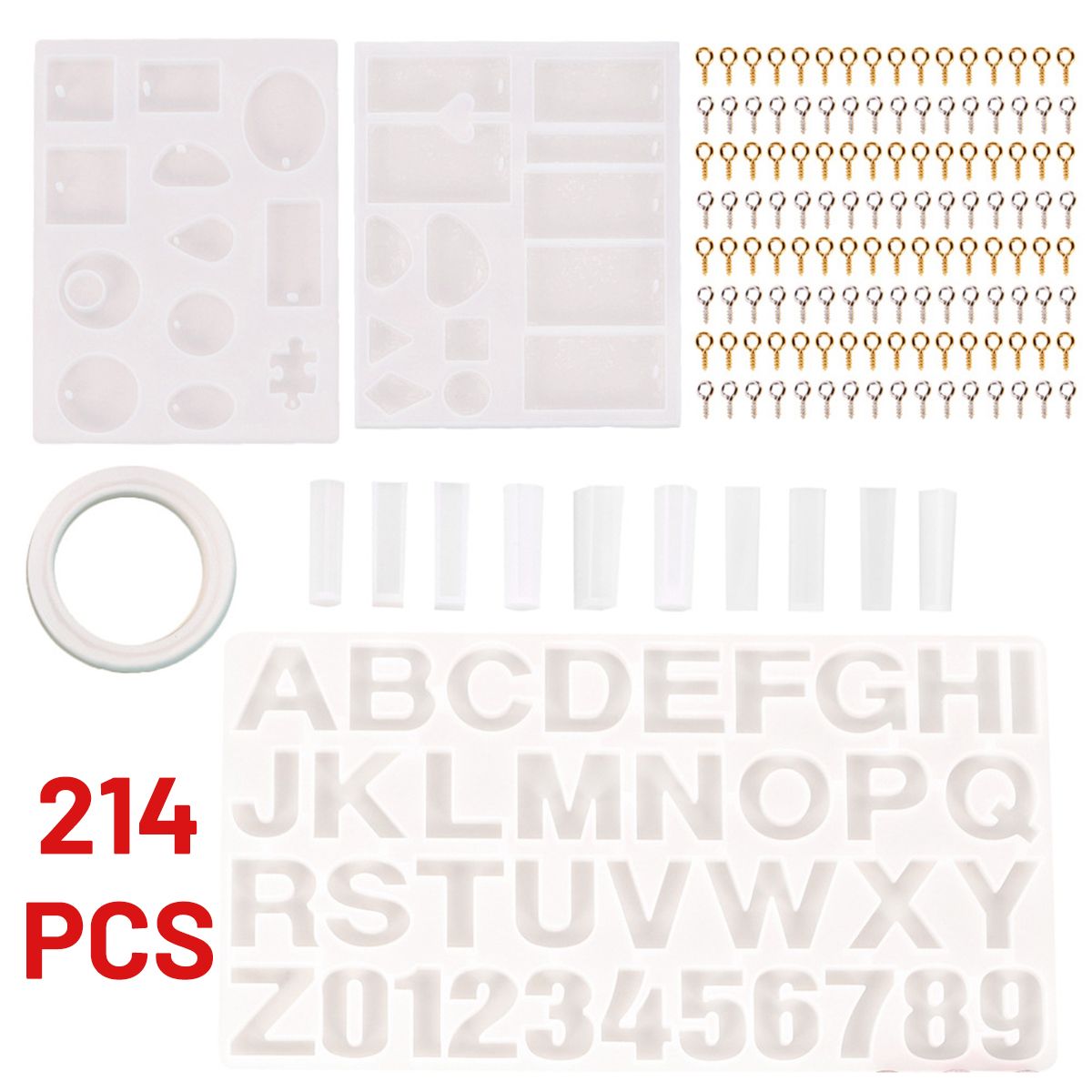 214PCS-Silicone-Epoxy-Resin-Casting-Mold-Kit-Jewelry-Pendant-Making-DIY-Mould-Craft-1741171