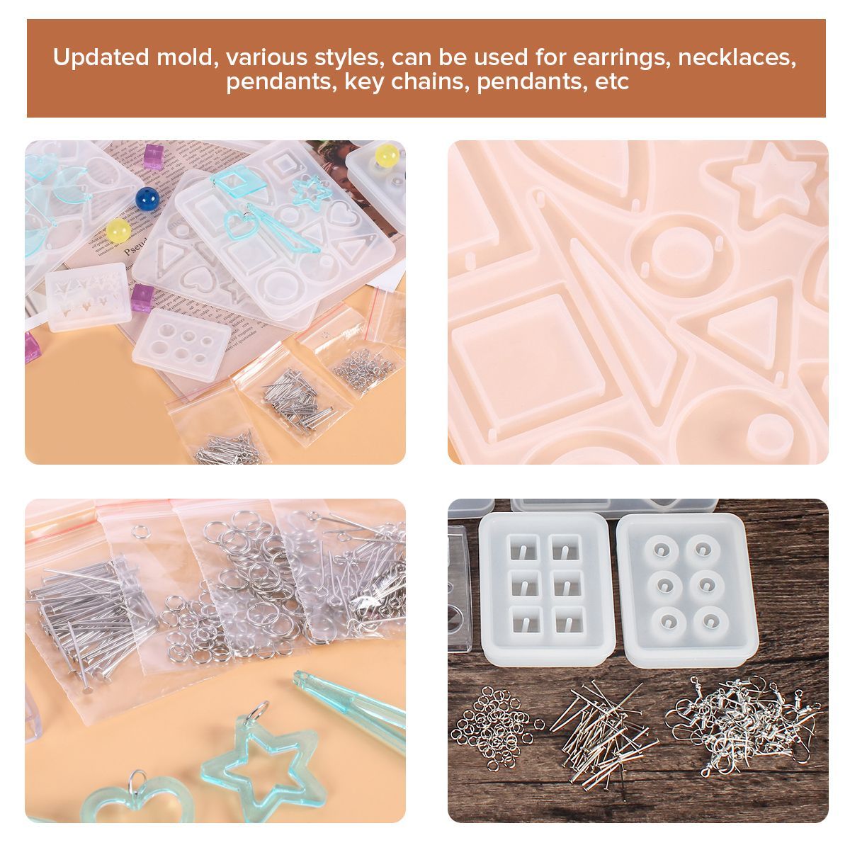 248PCS-Silicone-Earring-Pendant-Mold-Necklace-Jewelry-Resin-Mould-Casting-Craft-1704653