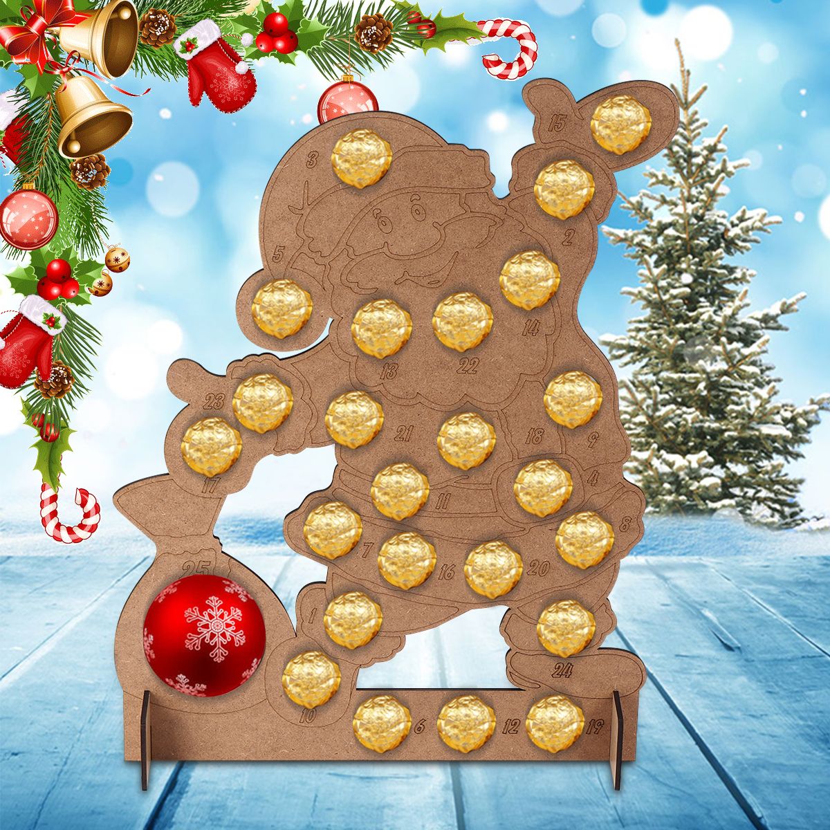 25-Holes-Wooden-Christmas-Advent-Calendar-Chocolates-Box-Xmas-Gift-Case-Decorations-1460330