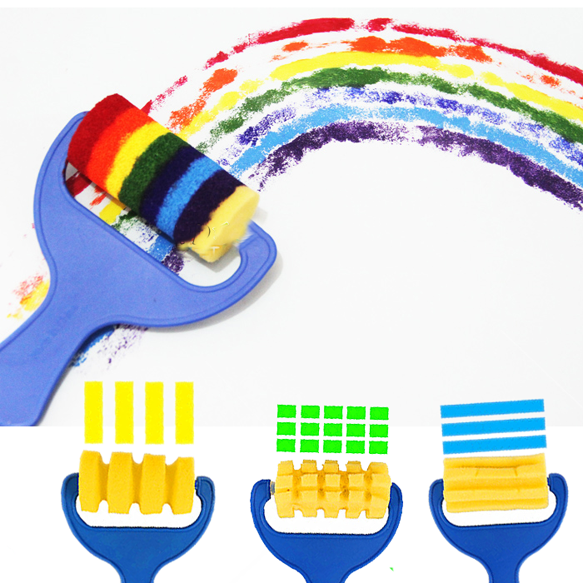 25Pcs-Kids-Painting-Sponge-Roller-Brush-Graffiti-Pen-Paint-Drawing-Toy-DIY-Tools-1528707