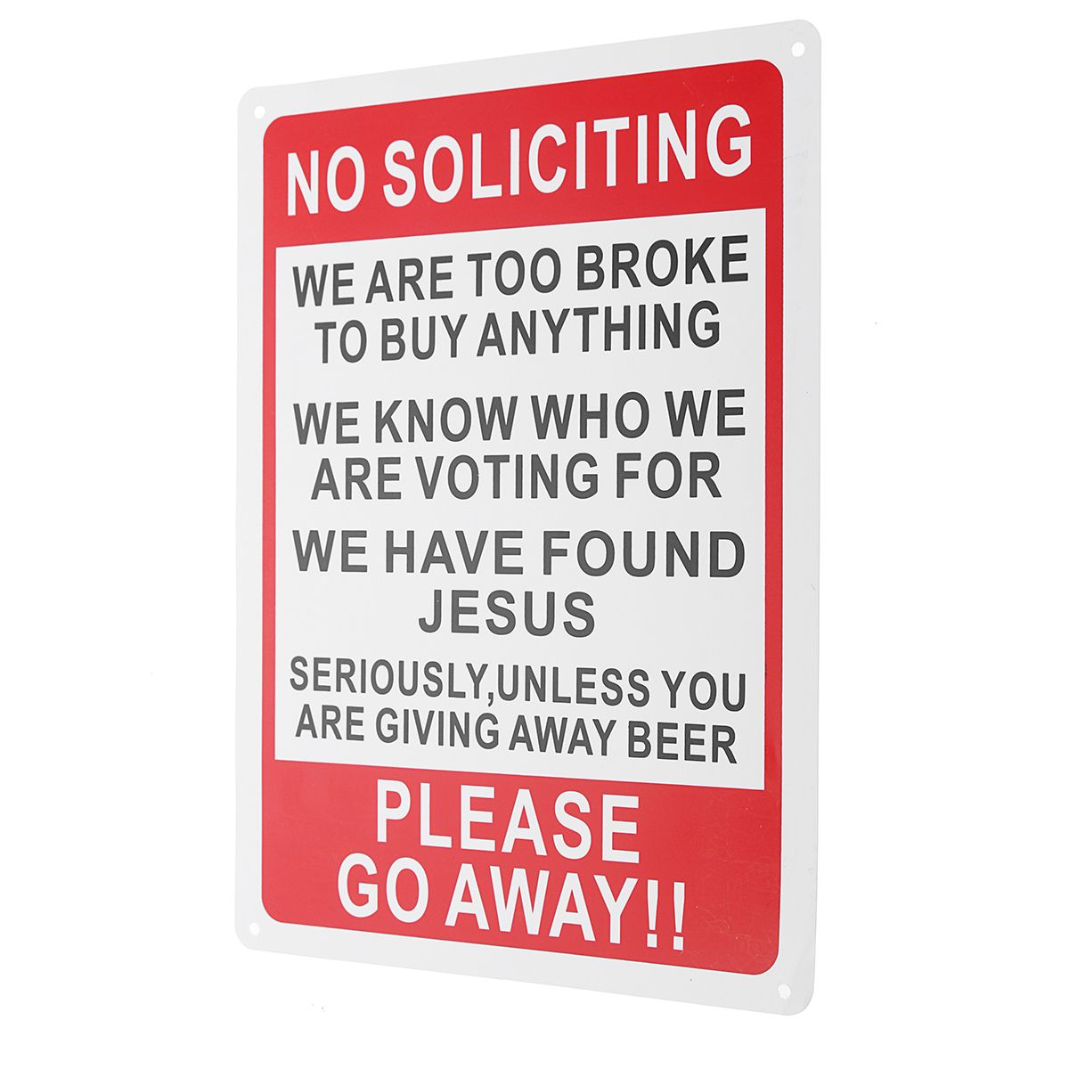 25x35cm-Plastic-Warning-Sign-No-Soliciting-Funny-Sign-Go-Away-Front-Door-Novelty-Gift-1453427