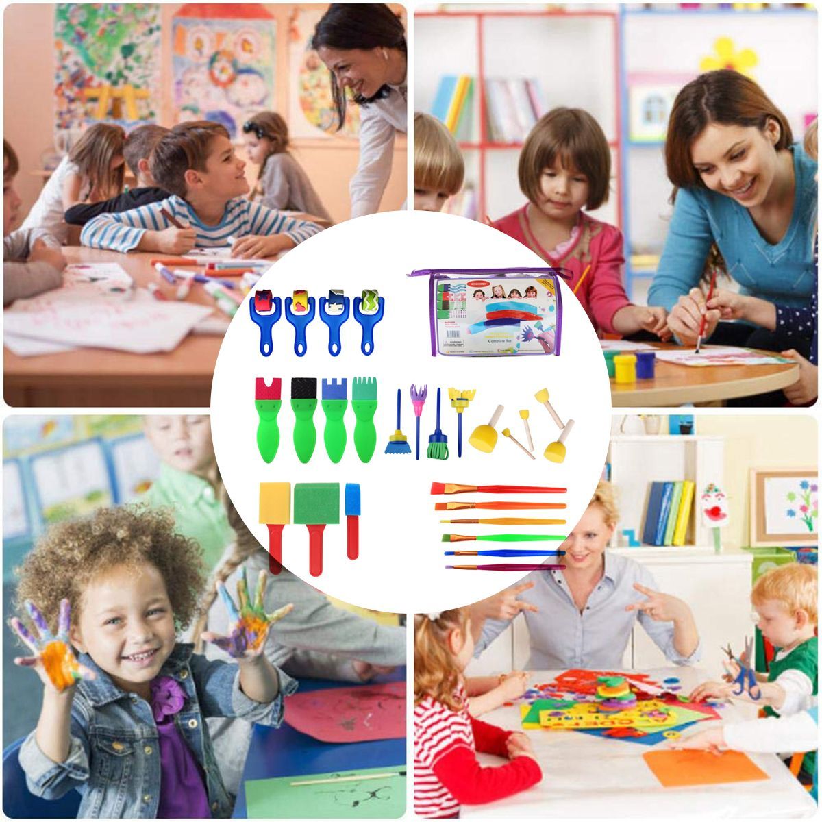 27Pcs-Drawing-Stamp-Painting-Pen-Sponge-Brushes-Storage-Bag-Set-Children-Toys-Gift-1513615