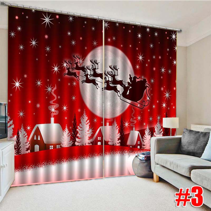 2PCS-3D-Print-Window-Curtain-Drapery-Door-Screen-Panel-for-Christmas-Decoration-1749794