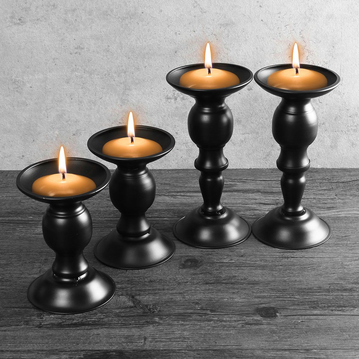 2Pcs-Vintage-Carved-Pillar-Candle-Holder-Candlesticks-Stand-Wedding-Party-Decor-Black-1381720
