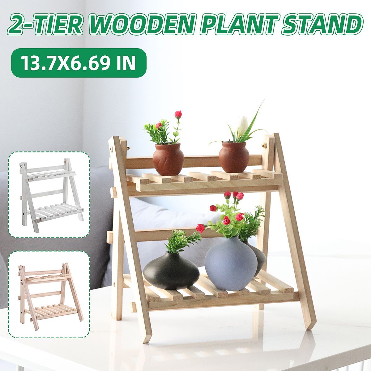 2Tier-Wooden-Shelves-Flower-Pot-Plant-Stand-Display-Indoor-Outdoor-Garden-Patio-1742008