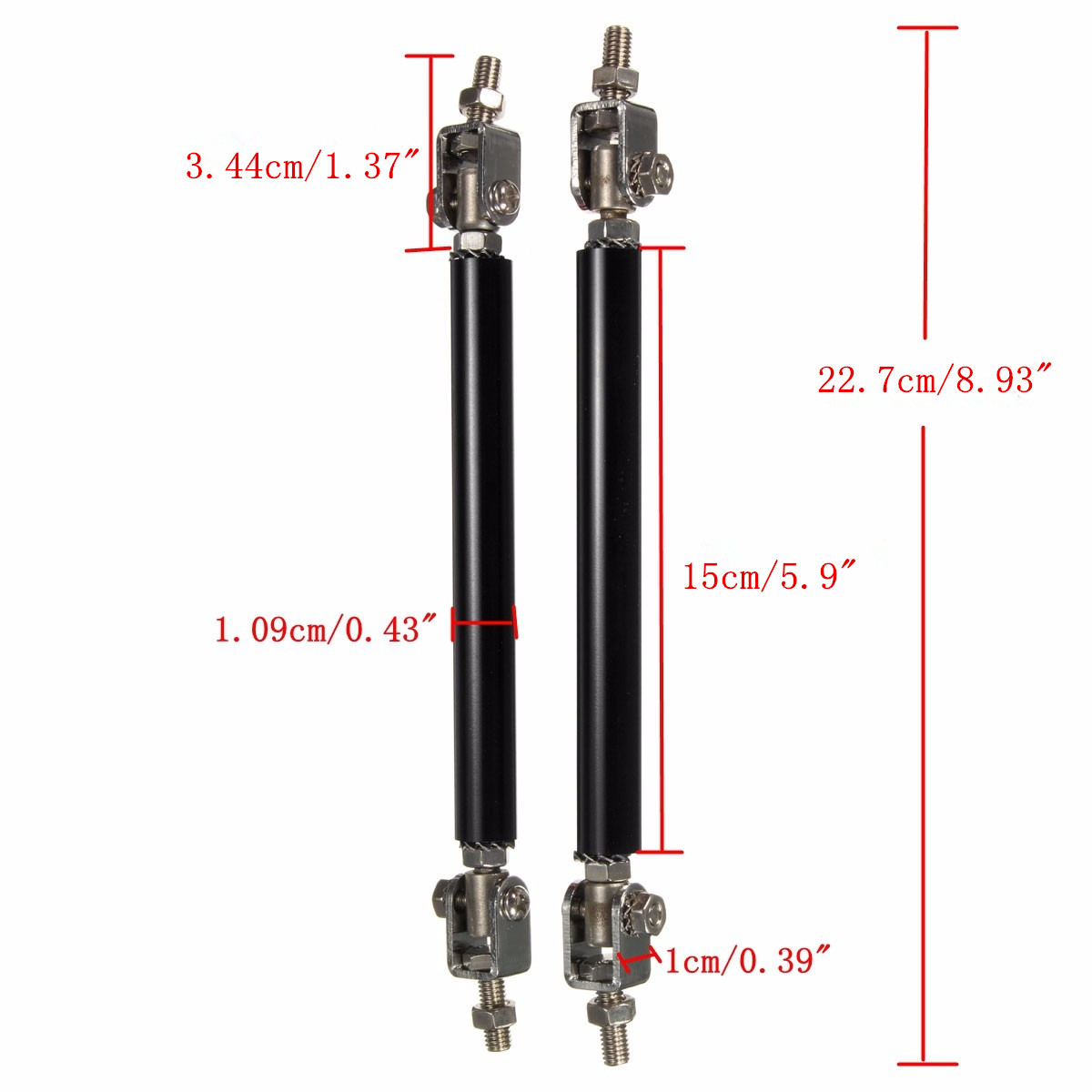 2x-59quot-89quot-Universal-Adjustable-Front-Bumper-Protector-Lip-Splitter-Rod-Tie-Bar-1619767