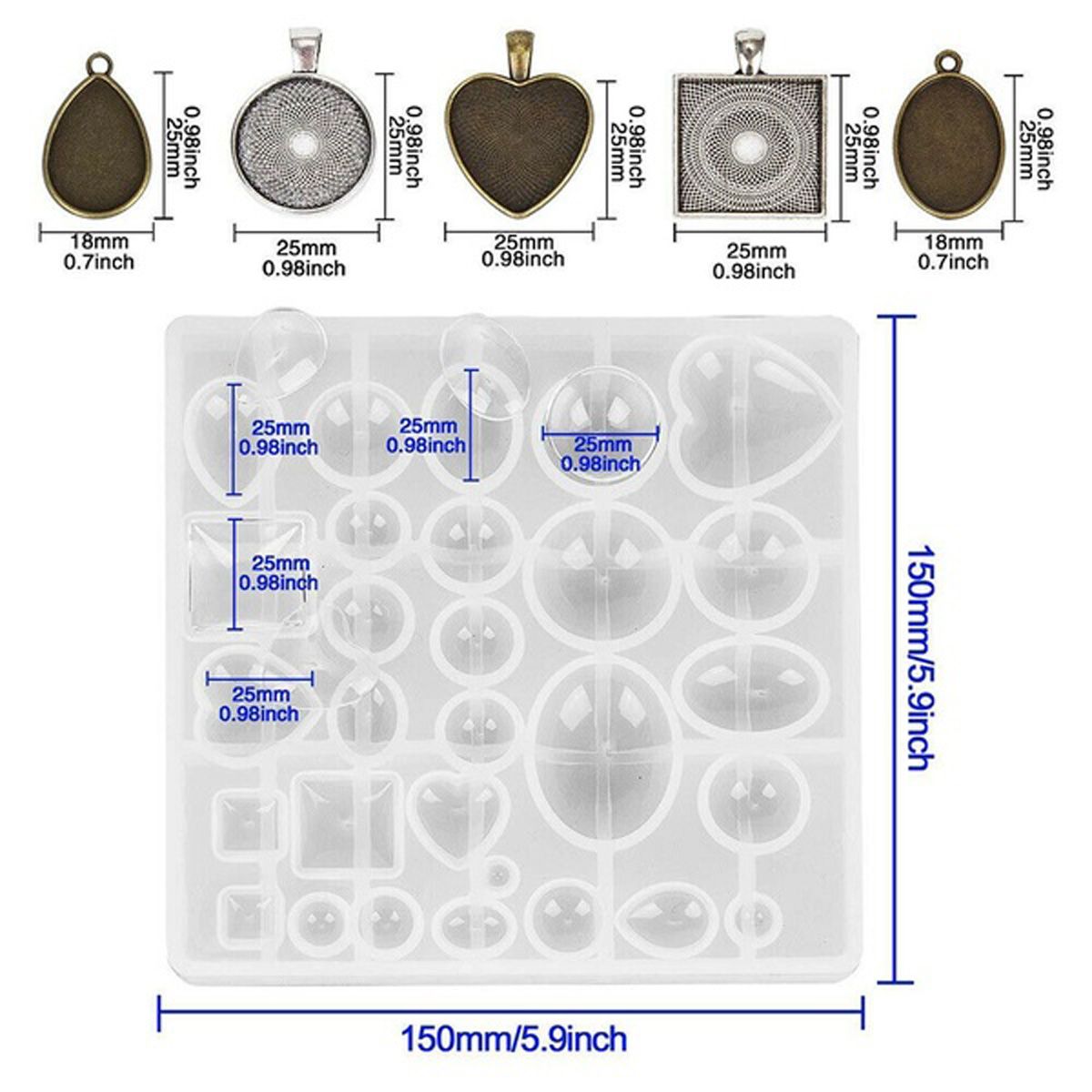 31pcs-Resin-Casting-Molds-Kit-Silicone-Mold-Jewelry-Making-Pendant-DIY-Mould-Set-1685771