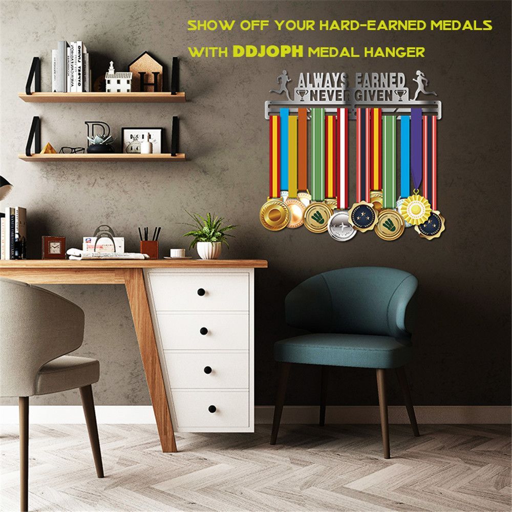 32-Medals-Holder-Sport-Stainless-Steel-Running-Medal-Hanger-Display-Rack-Decorations-1555325