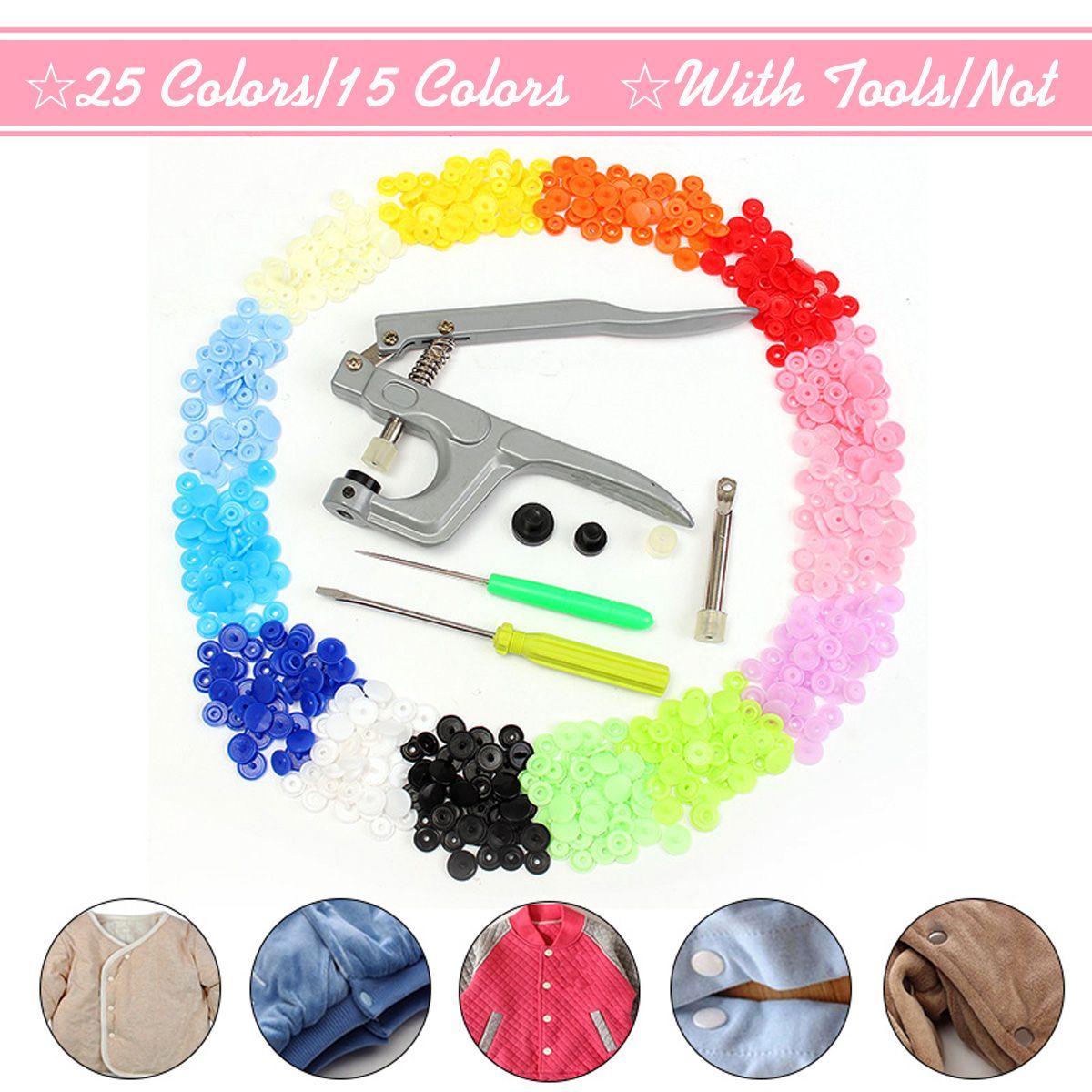 375-Sets-T5-Snap-Poppers-Fasteners-Plastic-Buttons-25-colors-Pliers-Punching-Tool-1568039