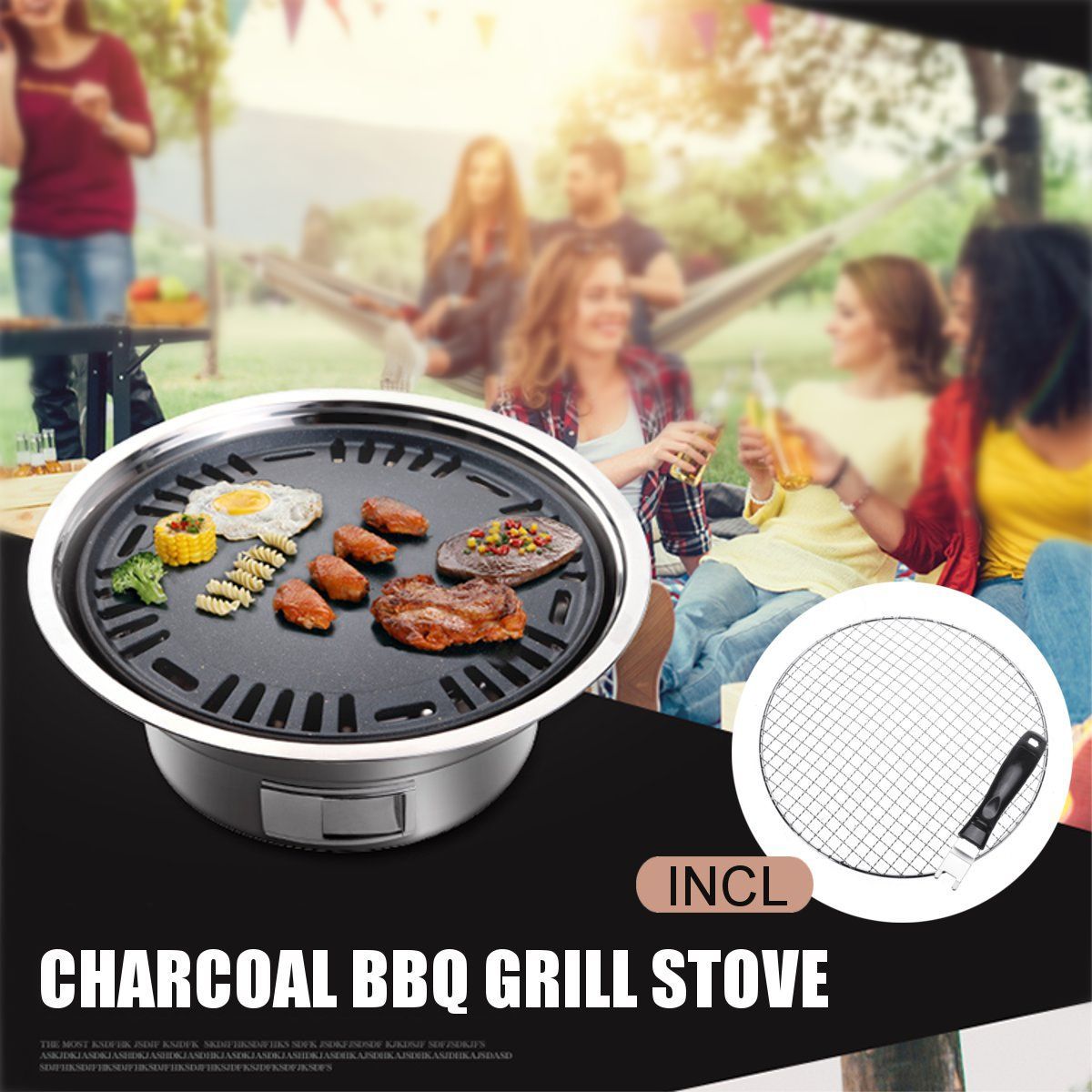 39x23x15cm-Samgyupsal-Samgyeopsal-Korean-Grill-Pan-Cooking-Stove-Top-Barbecue-BBQ-with-33cm-Net-Plat-1586952