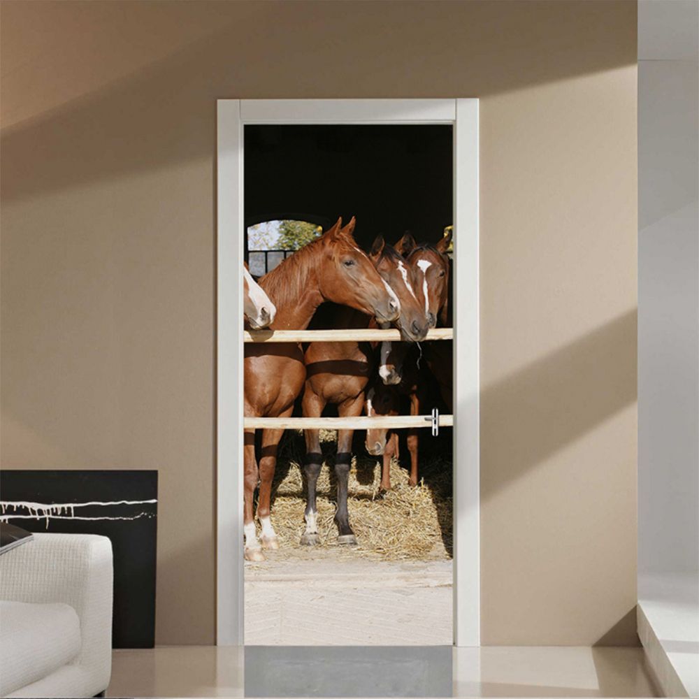 3D-Creative-Horse-Door-Wall-Sticker-Decals-Self-Adhesive-Mural-Home-Art-Decor-1645222