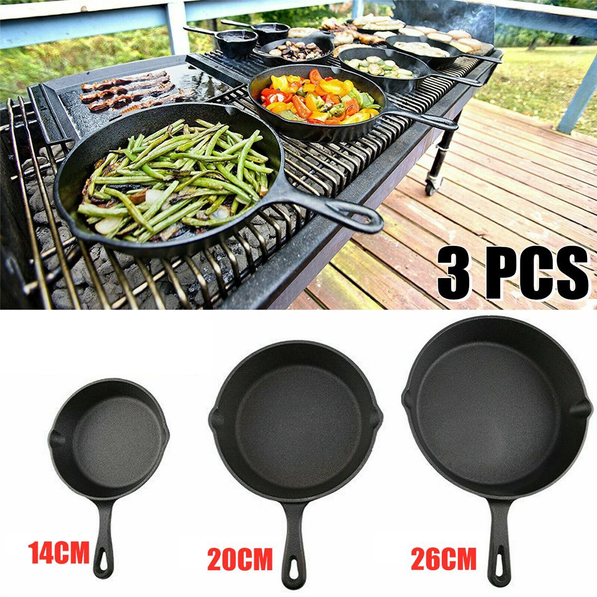 3PCS-14cm20cm26cm-Non-stick-Frying-Pan-Cast-Iron-Skillet---Professional-Seasoned-Pan-Cookware-1528845