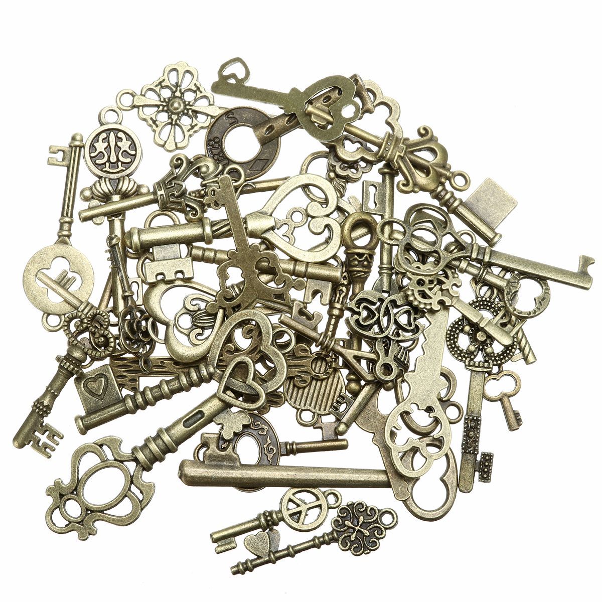 40Pcs-Antique-Bronze-Key-Retro-Pendant-Kit-Necklace-Bracelet-Anklet-Decorations-1638191