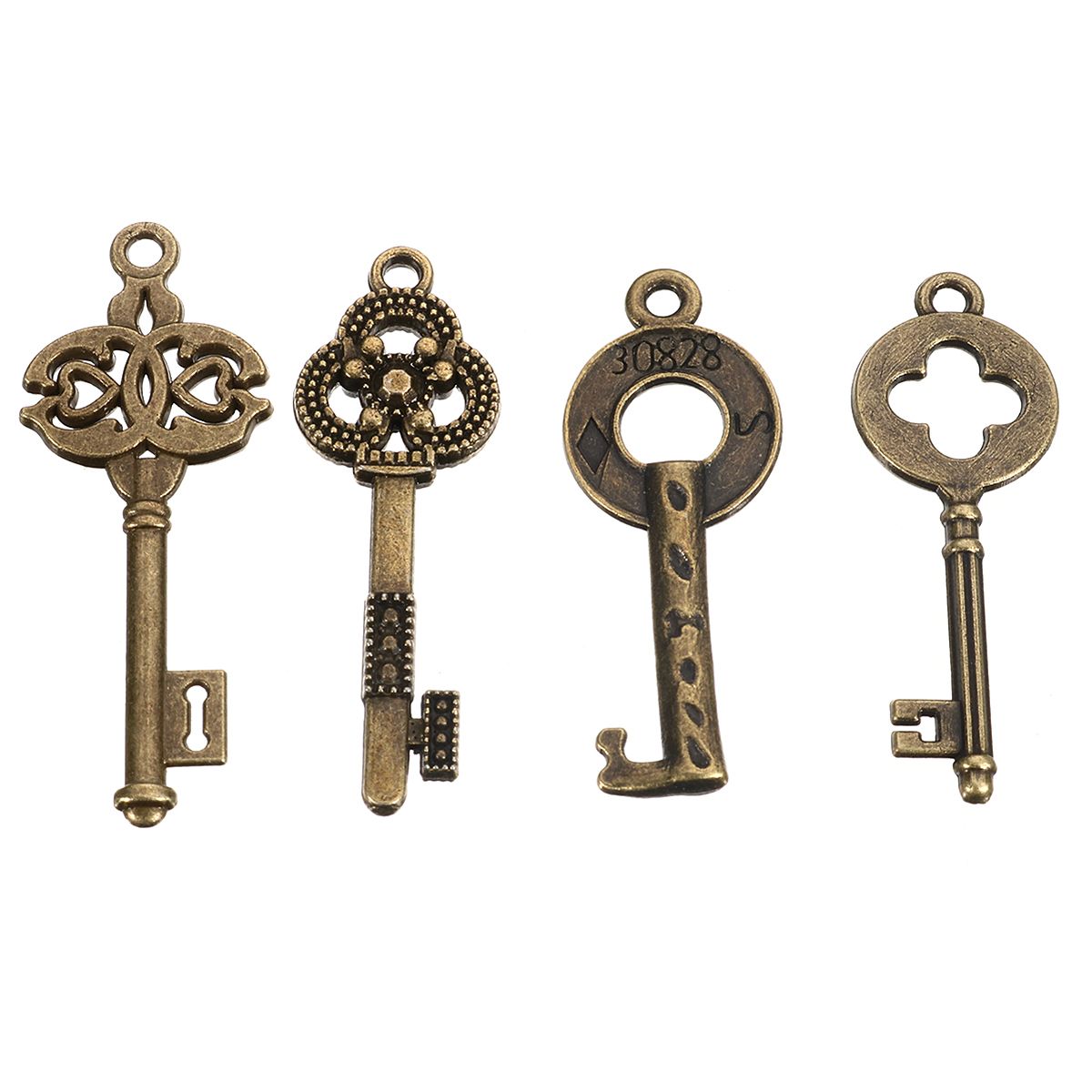 40Pcs-Antique-Vtg-Old-Look-Ornate-Skeleton-Keys-Lot-Pendant-Fancy-Heart-1255207