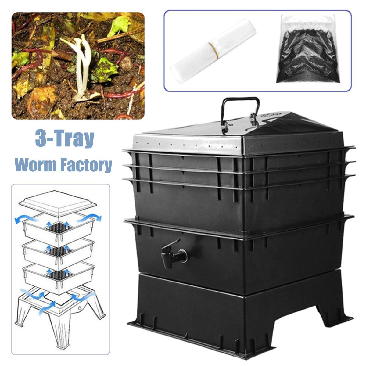 444452cm--Fertilizer-Collecting-Box-Worm-Factory-Farm-Compost-Small-Compact-Bin-Set-Planting-Grow-1558831