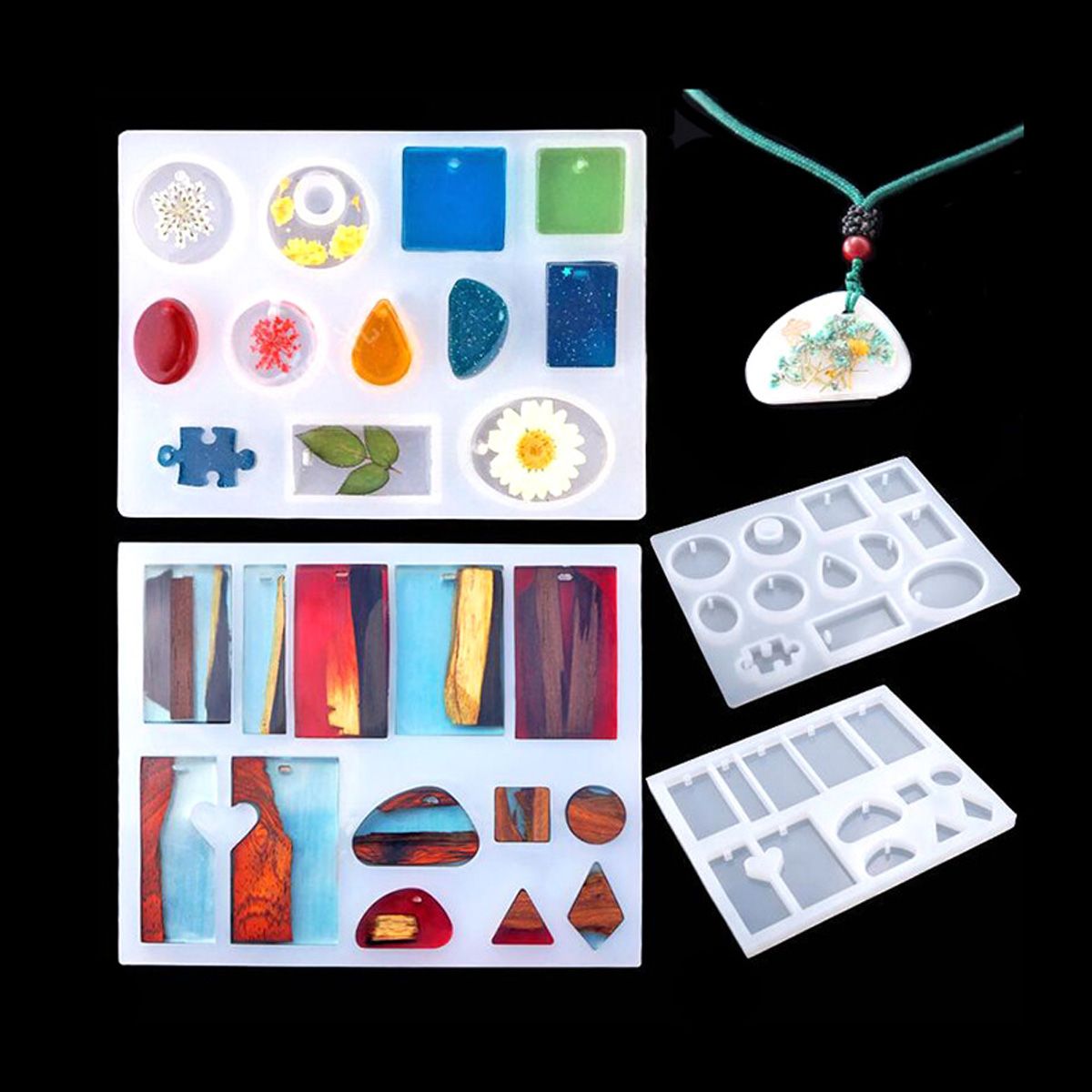 48277pcs-Resin-Casting-Molds-Kit-Jewelry-Pendant-Silicone-Mould-Making-Craft-1762953