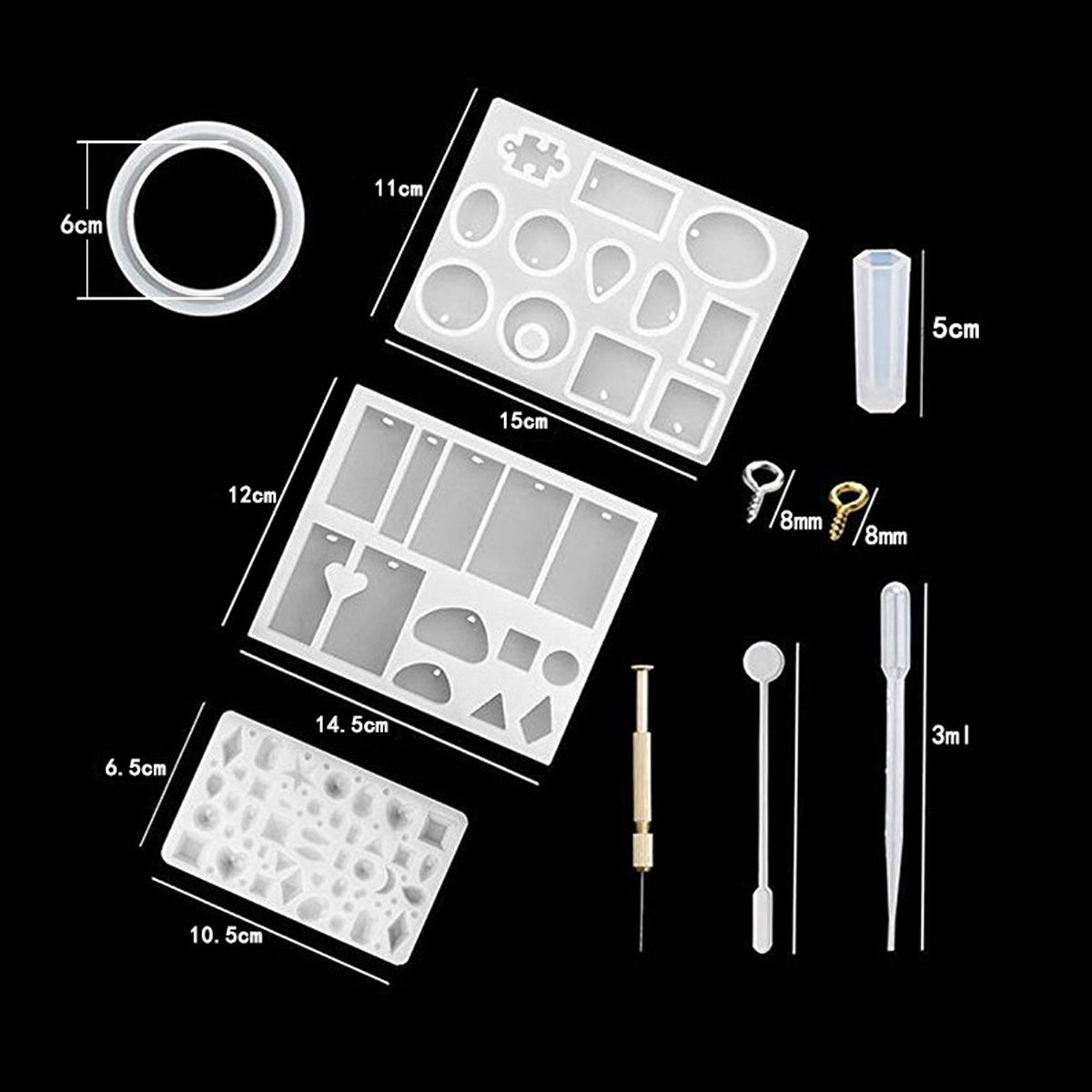 48277pcs-Resin-Casting-Molds-Kit-Jewelry-Pendant-Silicone-Mould-Making-Craft-1762953