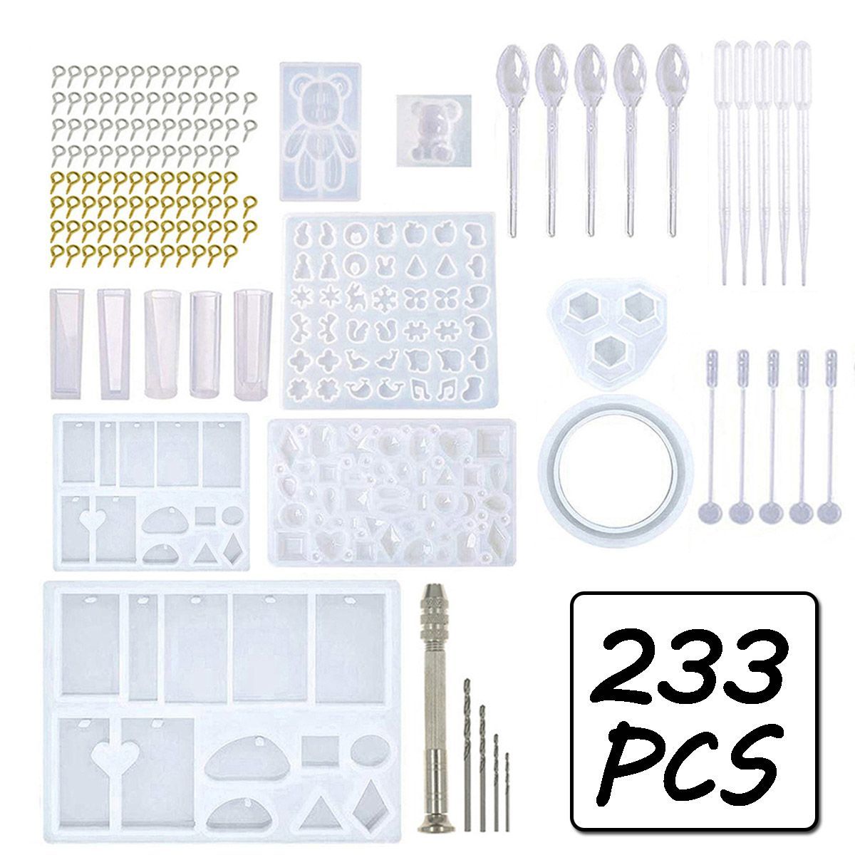 48277pcs-Resin-Casting-Molds-Kit-Jewelry-Pendant-Silicone-Mould-Making-Craft-1762953