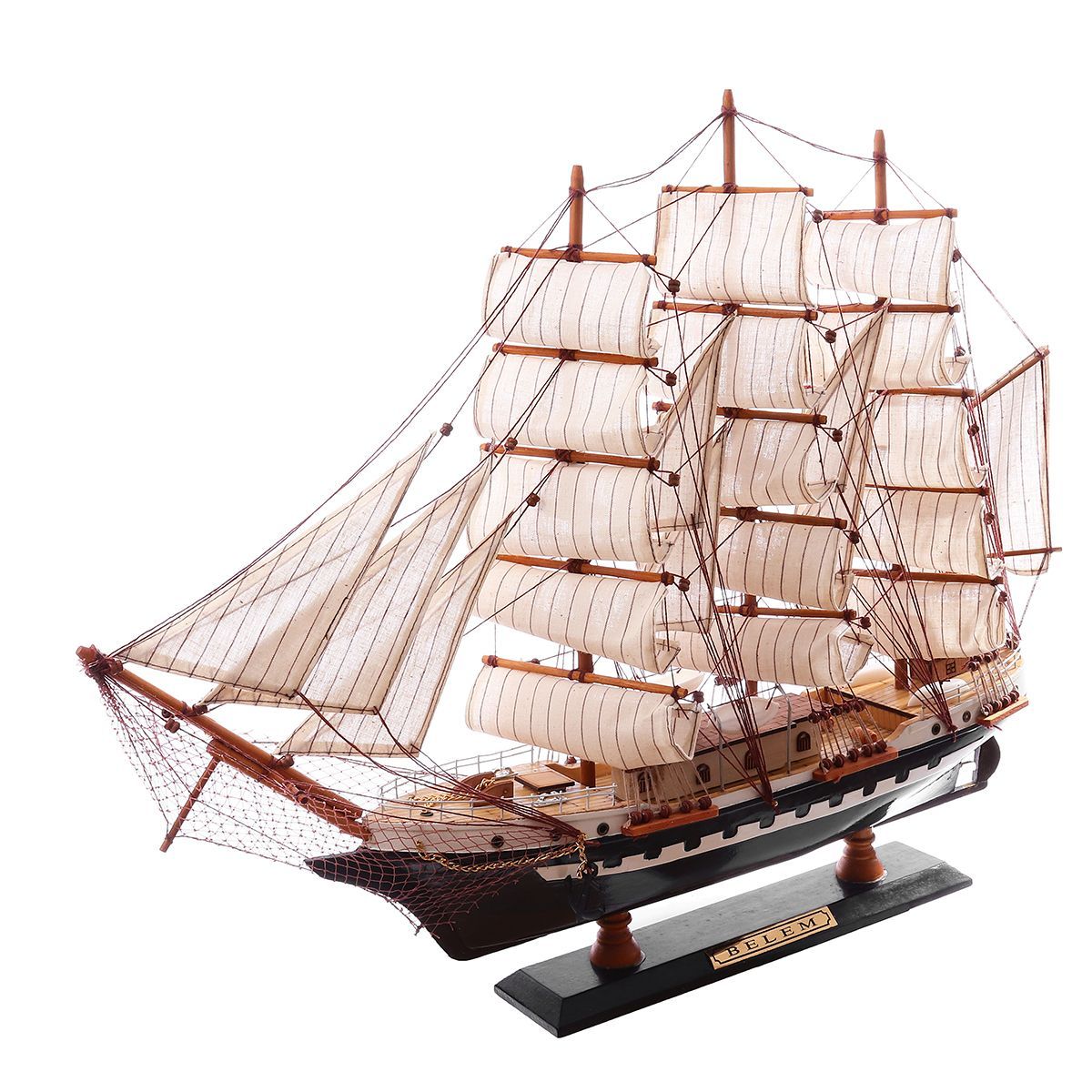 48cm-Wooden-Sailboat-Ship-Model-Building-Sailing-Ship-Display-Scale-Boat-Decor-1563195